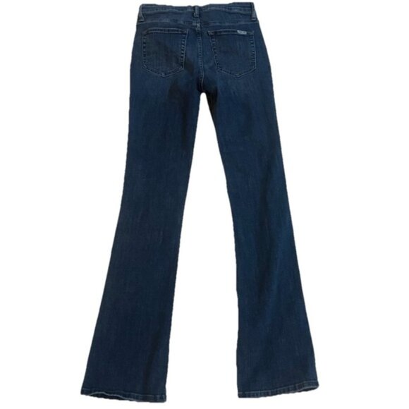 Joe’s Jeans High Rise Dark Wash Flare Jeans Denim Solid Blue Stretchy Size 27/6 - Picture 2 of 9